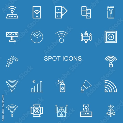 Editable 22 spot icons for web and mobile photo