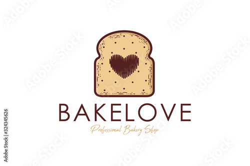 Bread Love Logo Template