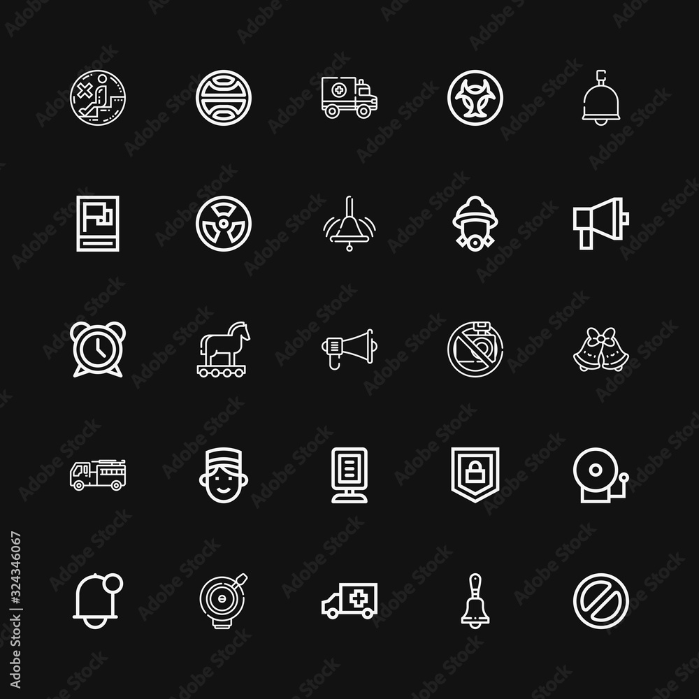 Editable 25 alert icons for web and mobile Editable 25 alert icons for web and mobile
