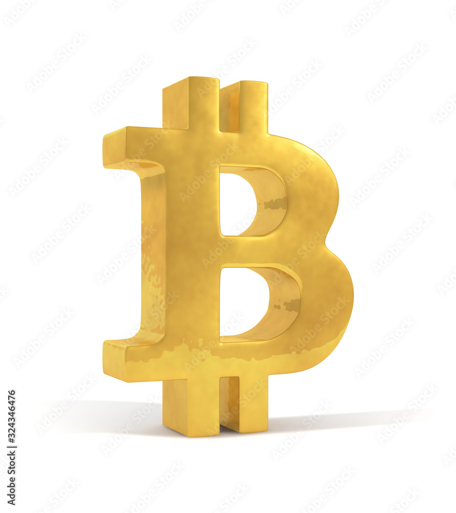 Obraz premium Bitcoin Symbol Gold