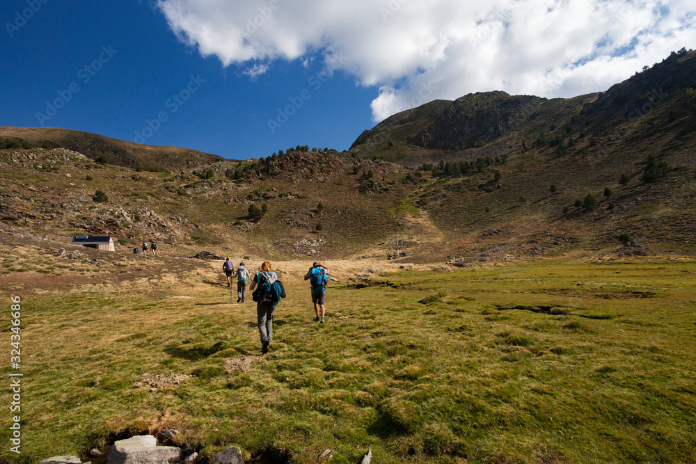 Pyrenees Mountain routes, hikers and trekking