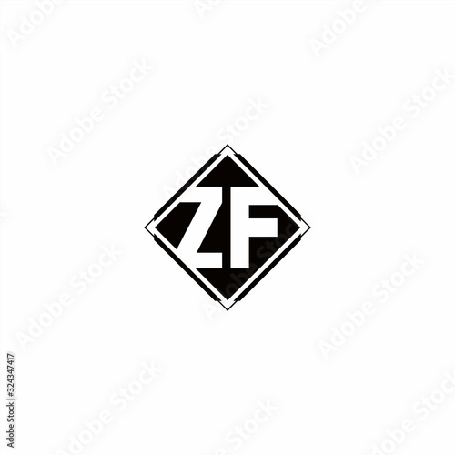 Free Download Monogram logo design with diamond square shape - GFXLoad