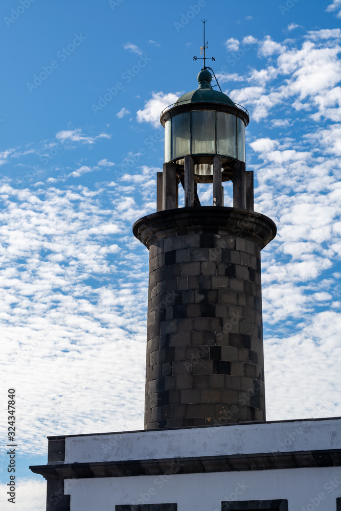 Lighthouse in Fuencaliente, La Palma island, Canary, Spain