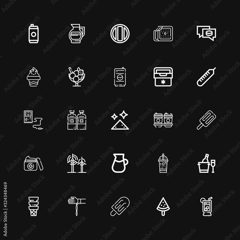Editable 25 cold icons for web and mobile Editable 25 cold icons for web and mobile