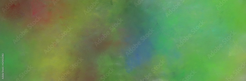 colorful grungy painting background texture with dim gray, moderate green and old mauve colors and space for text or image. can be used as header or banner