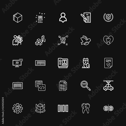 Editable 25 identity icons for web and mobile