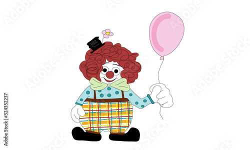 Clown mit Luftballon