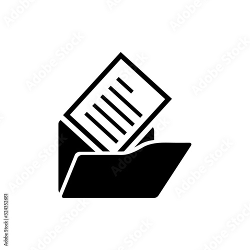 Folder icon, logo isolated on white background