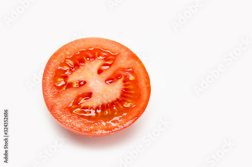 Wallpaper Mural Fresh sliced tomato isolated on white background Torontodigital.ca