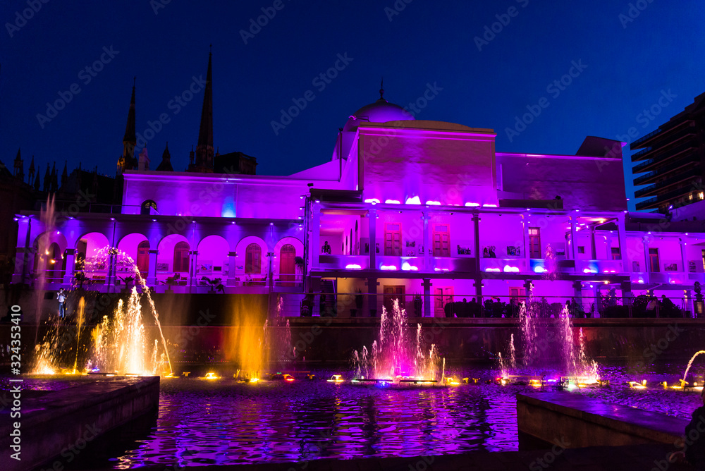 Fountain show, Paseo de Buen Pastor, Shopping and Entertainment complex, Cordoba, Argentina