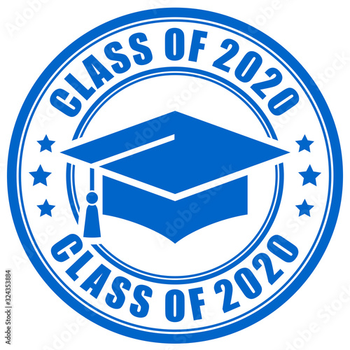 Blue sign class of 2020 year