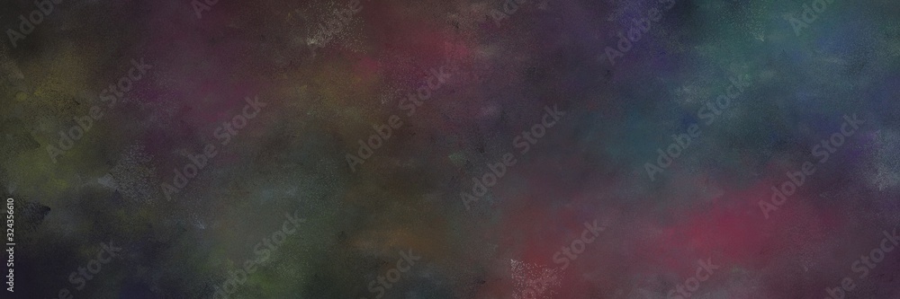 colorful grungy painting background texture with dark slate gray, dim gray and old mauve colors and space for text or image. can be used as header or banner
