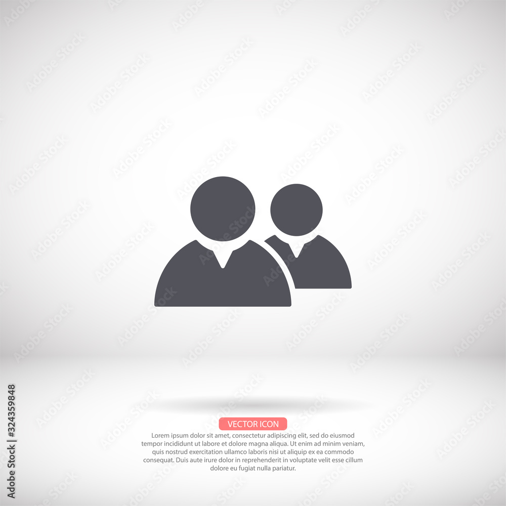 Human vector icon , lorem ipsum Flat design Human vector icon , lorem ipsum Flat design
