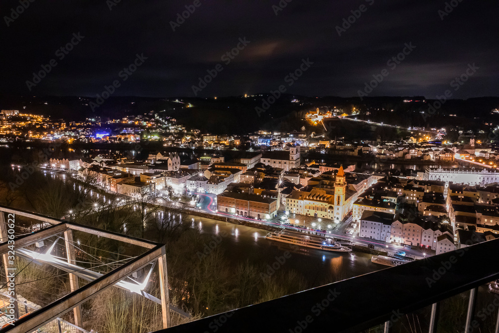 Passauer Altstadt bei Nacht
