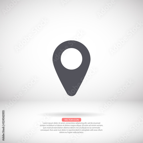Free Download Map pin vector icon , lorem ipsum Flat design - GFXLoad