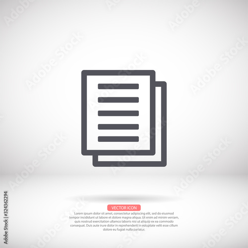 Files vector icon , lorem ipsum Flat design