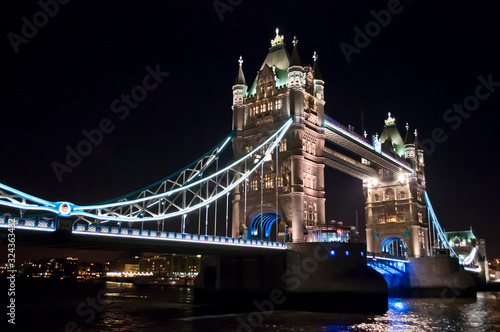 Tower Bridge at night, London UK