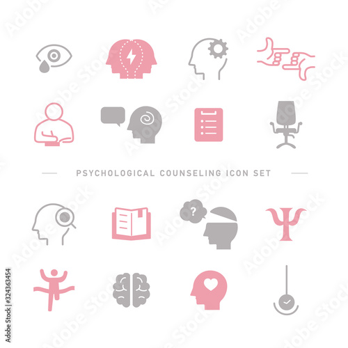 PSYCHOLOGICAL COUNSELING ICON SET
