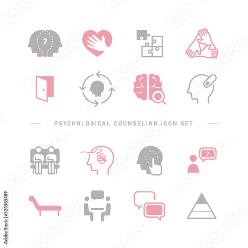 PSYCHOLOGICAL COUNSELING ICON SET