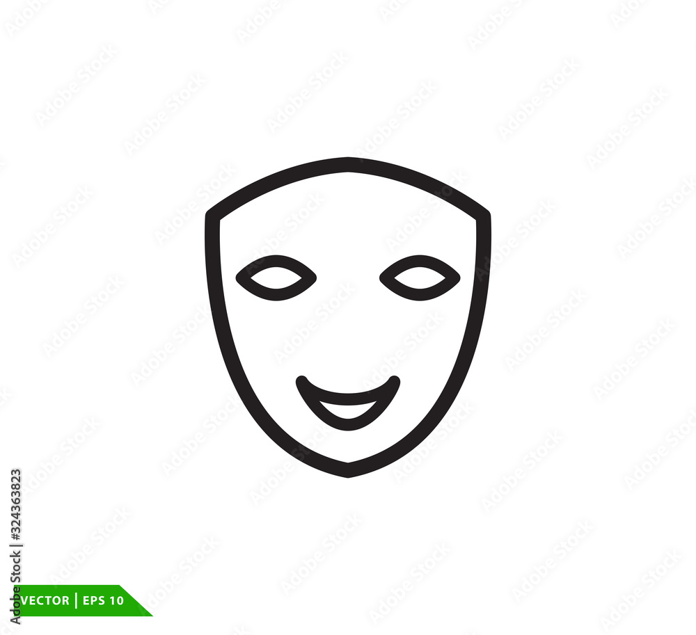 Mask icon vector logo template Mask icon vector logo template