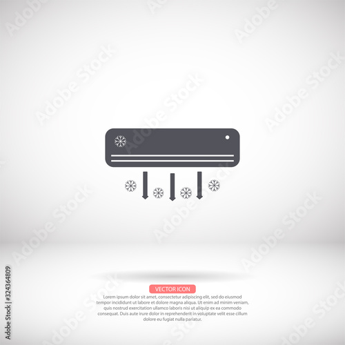 Conditioning vector icon , lorem ipsum Flat design
