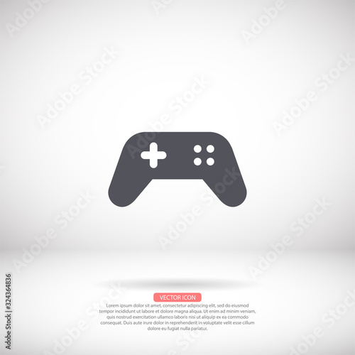 Playstation vector icon , lorem ipsum Flat design