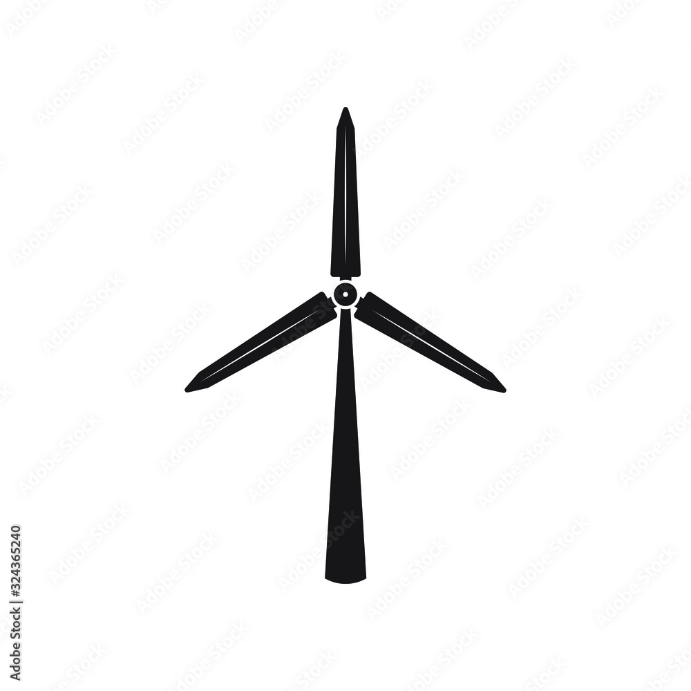 Wind turbine icon design isolated on white background. Vector illustration Wind turbine icon design isolated on white background. Vector illustration