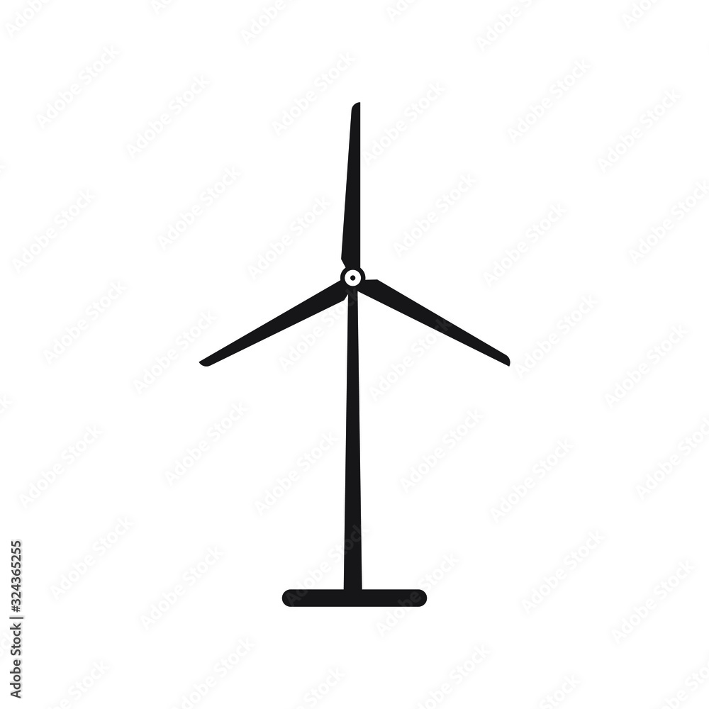 Wind turbine icon design isolated on white background. Vector illustration Wind turbine icon design isolated on white background. Vector illustration