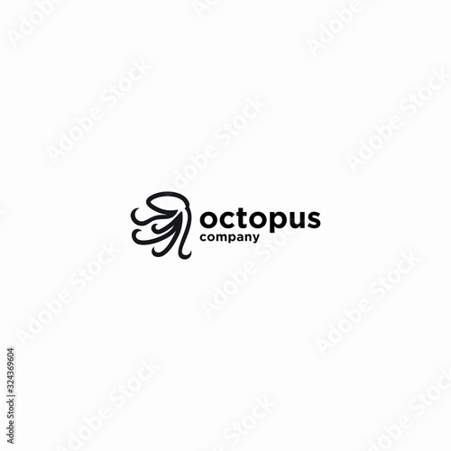 octopus logo vector icon illustration