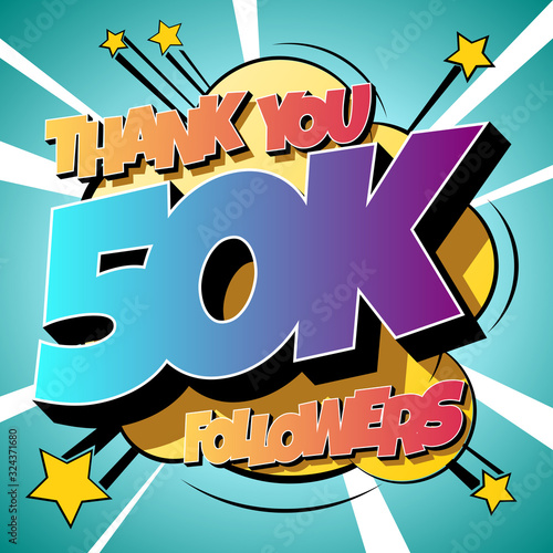 Thank You 50000 followers Comics Banner