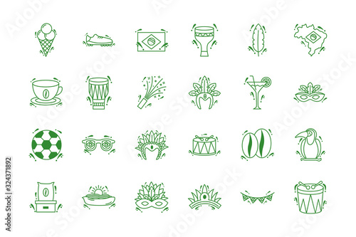 bundle of brazil set icons