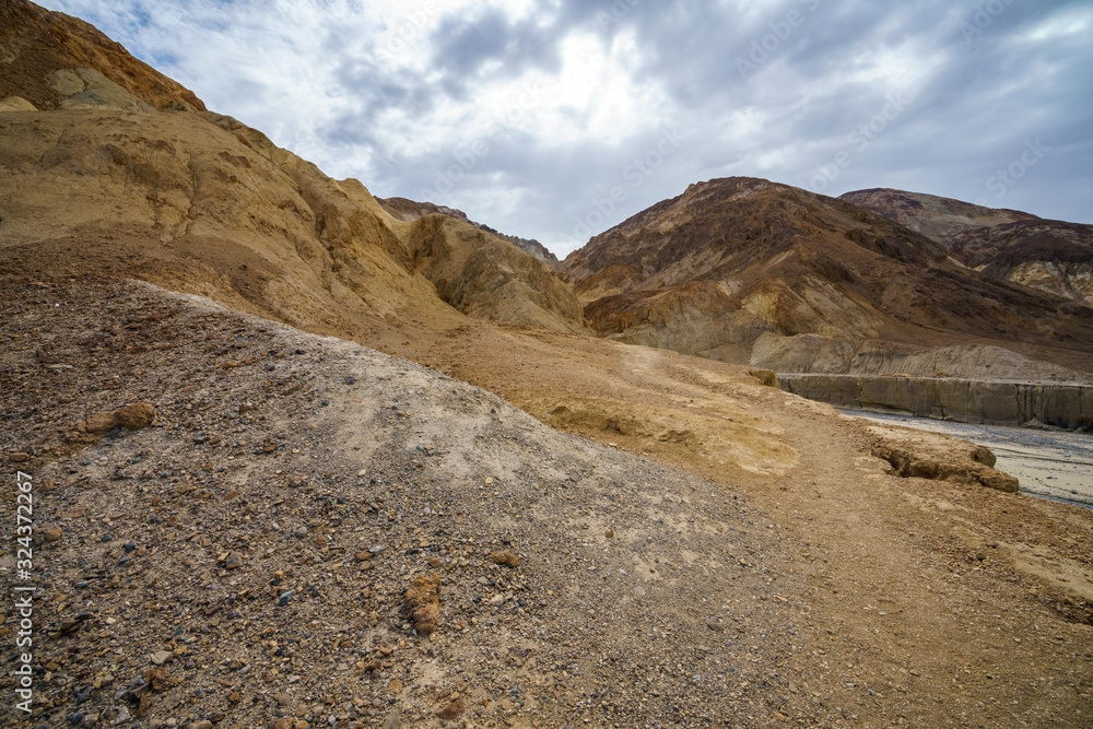 hikink the golden canyon - gower gulch circuit in death valley, california, usa hikink the golden canyon - gower gulch circuit in death valley, california, usa