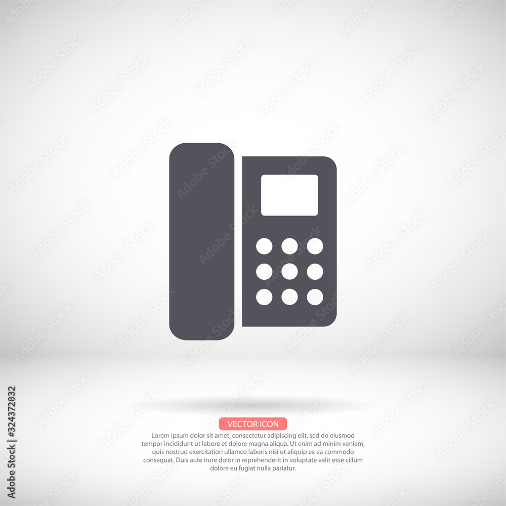 Home phone vector icon , lorem ipsum Flat design Home phone vector icon , lorem ipsum Flat design