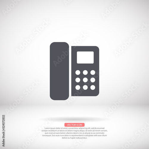 Home phone vector icon , lorem ipsum Flat design