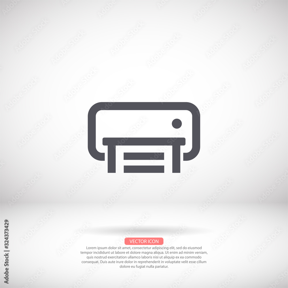 Printer vector icon , lorem ipsum Flat design Printer vector icon , lorem ipsum Flat design