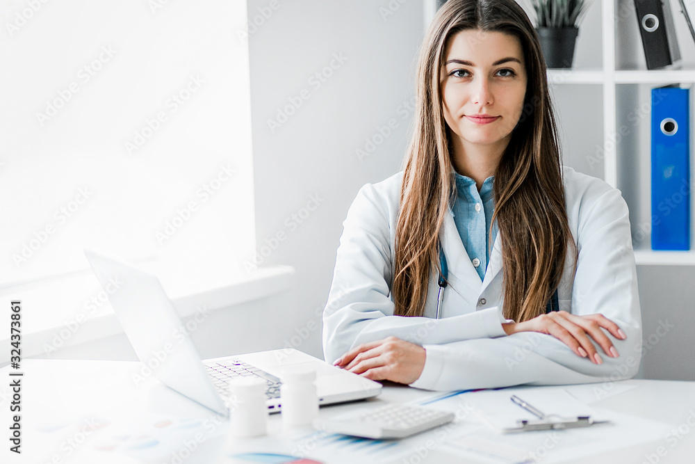 Portrait of happy successful female doctor Portrait of happy successful female doctor