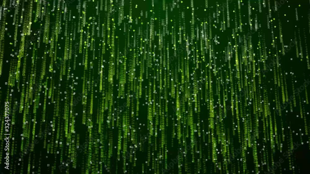 4K Data Binary Rain abstract background 4K Data Binary Rain abstract background