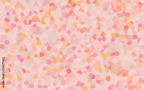 Wallpaper Mural Confetti mosaic in shades of orange and pink Torontodigital.ca