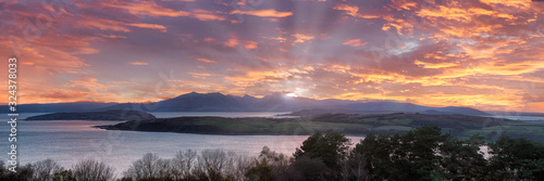 Majestic Arran at Sunset from Routenburn Road largs photo