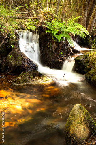 Beautiful waterfall in the natural park of San Martin de la Virgen in Moncayo  Zaragoza