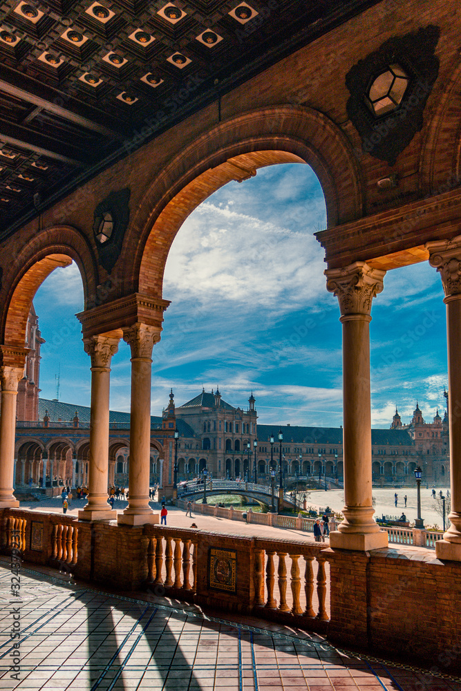 Fototapeta premium Plaza de españa from a beautiful view 