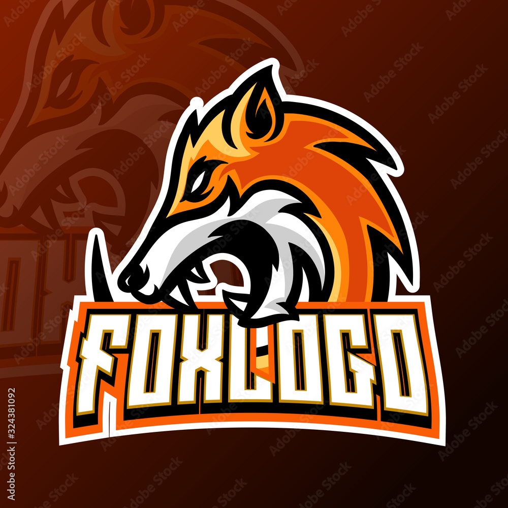 Fox gaming mascot logo design vector template for sport and esport team Fox gaming mascot logo design vector template for sport and esport team