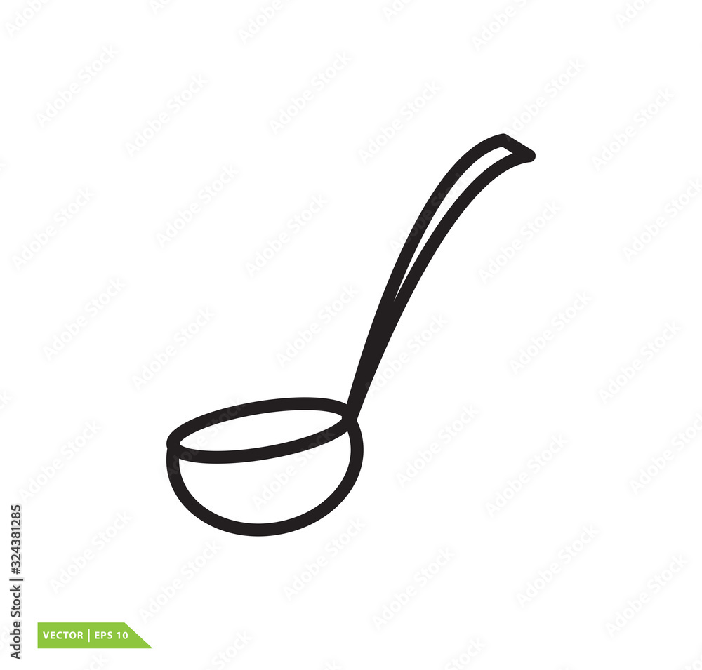 Ladle icon vector logo design template Ladle icon vector logo design template