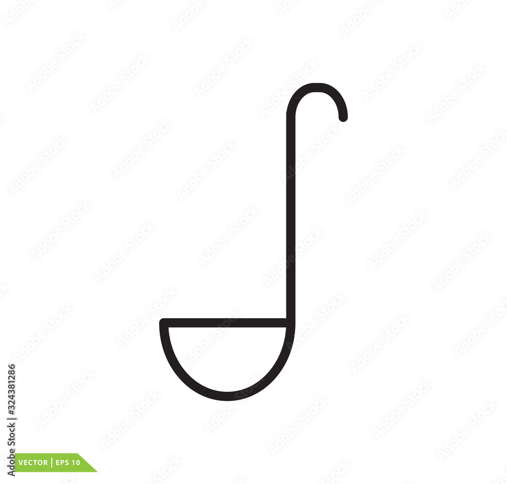 Ladle icon vector logo design template Ladle icon vector logo design template