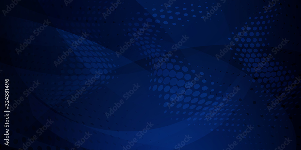 Abstract background made of halftone dots and curved lines in dark blue colors Abstract background made of halftone dots and curved lines in dark blue colors