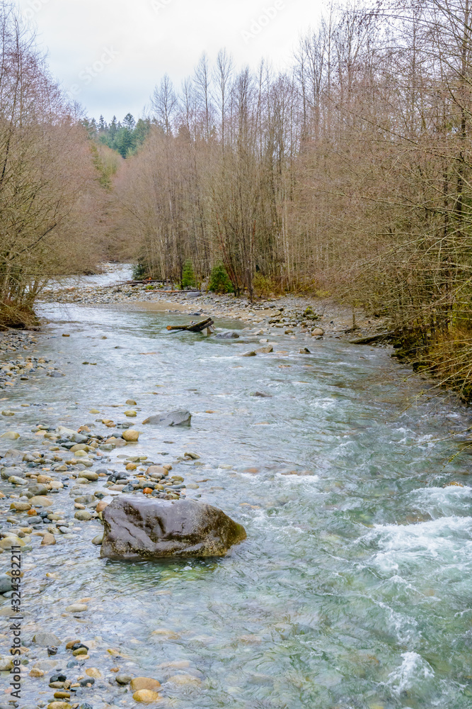 Beautiful Mountain River or Creek at West Vancouver, Canada. Beautiful Mountain River or Creek at West Vancouver, Canada.