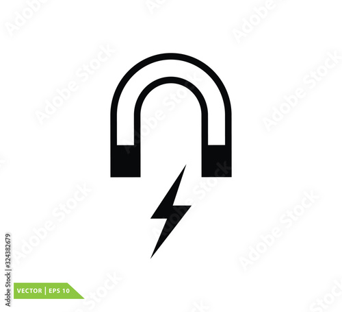 magnet icon vector logo design illustration