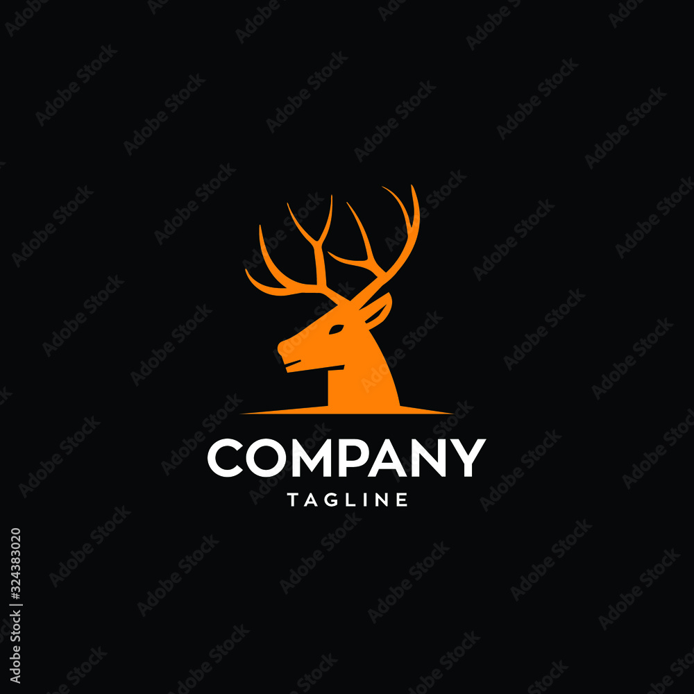 Deer Head Hunting logo vector symbol Deer Head Hunting logo vector symbol