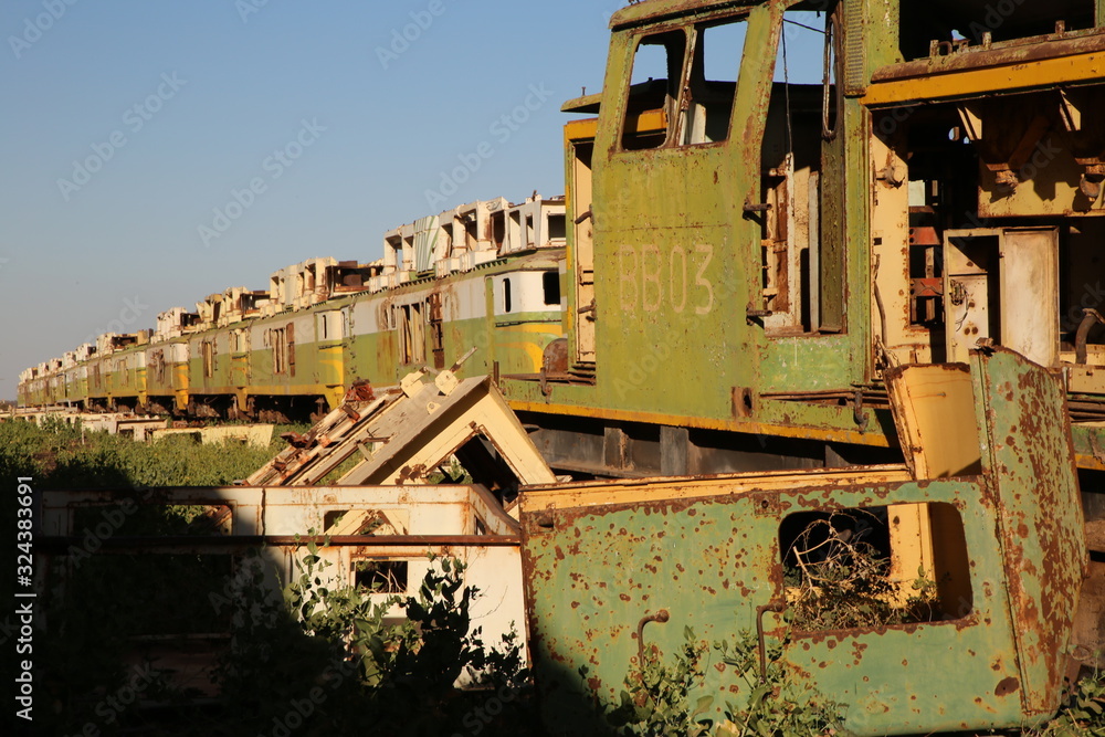 Fototapeta premium Cimetière de locomotives, Fderik (Mauritanie)