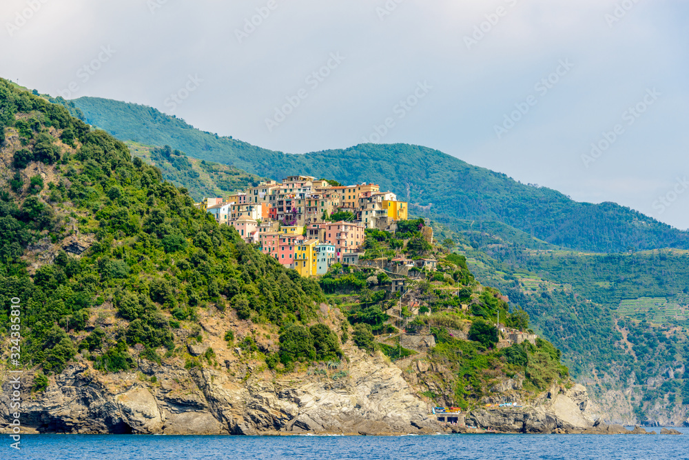 Beautiful town Corniglia in Cinque Terre, Italy